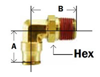 Push In Swivel Male Elbow Diagram